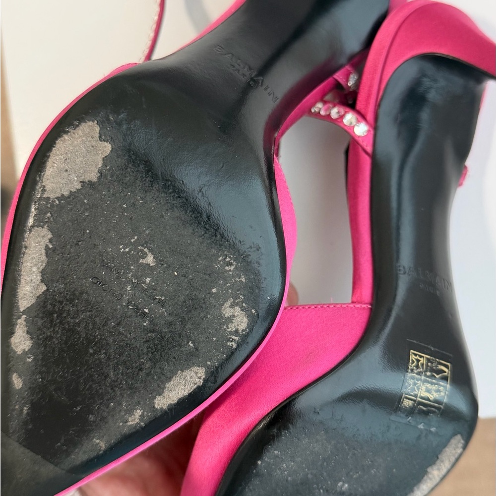 Pink Balmain studded heels size 39 - Picture 3 of 3